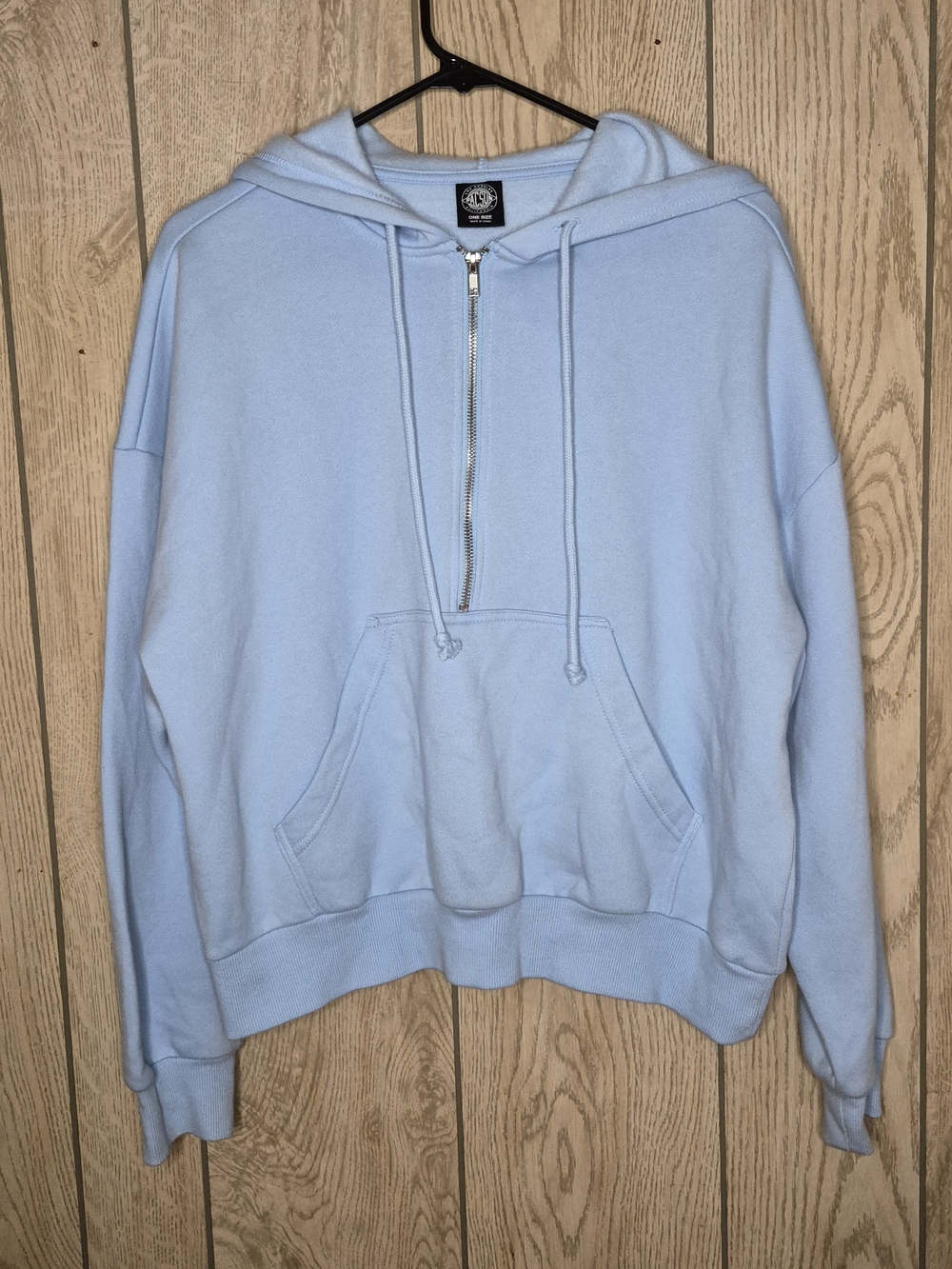 PacSun Light Blue Half-Zip Hoodie